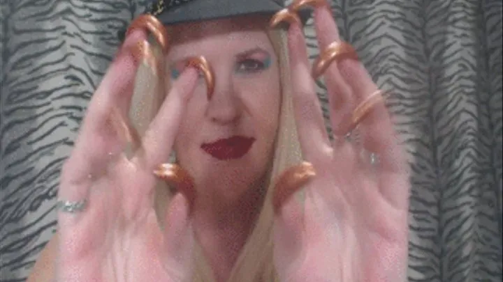 Mistress Long Gold Nails Flicking ASMR 1