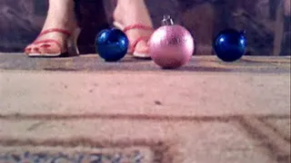 Christmas tree balls crushed