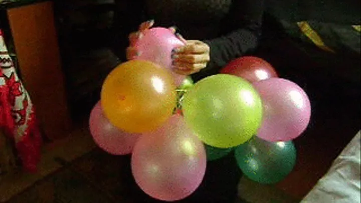 balloons scratched with finger nails 2