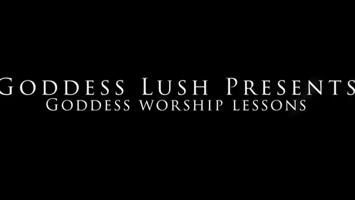 Goddess Worship Lessons