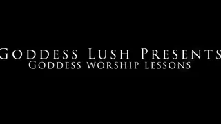 Goddess Worship Lessons