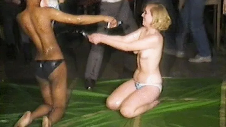 Phyliss vs Joy oil wrestling