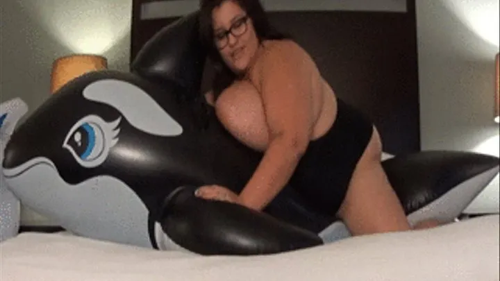 Kaleena Skye rides Jessica's Inflatable Whale