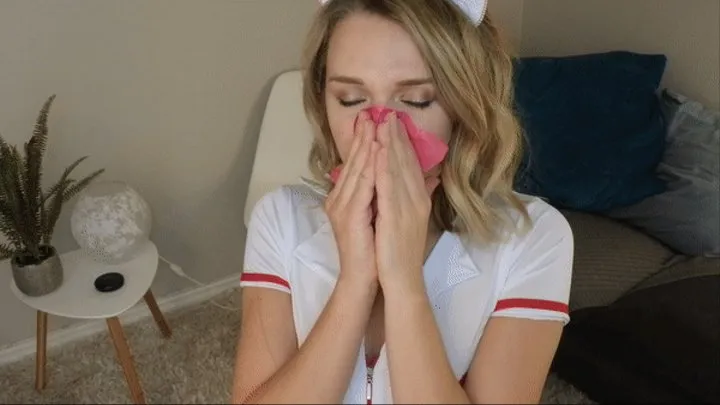 Pink Tissue Paper Nose Blowing Compilation