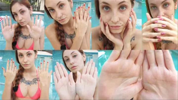 Fingers and long nails in the pool 2