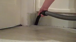 Vacuuming my kitchen corners and edges