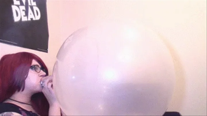 Big white balloon blow up