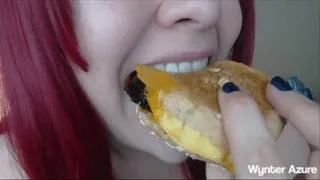 Breakfast Sandwich Chew Up Close (ID # 1509 HD )
