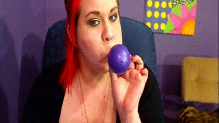 Blowing up a "metallic" Purple Balloon