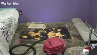 Real Terrible Mess- Girl Struggling To Clean