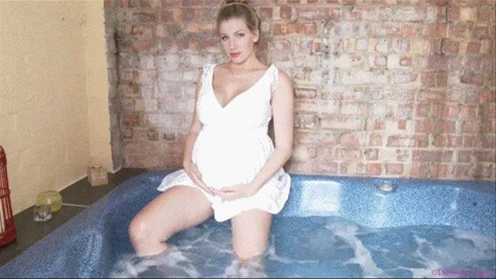 Pregnant Wet Clothes Tease