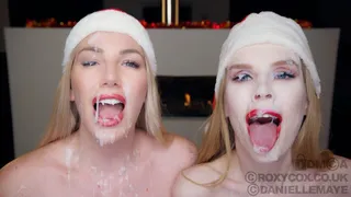 Pornstar Step-Mom And Step-Aunt Give Xmas Bukakke Gift