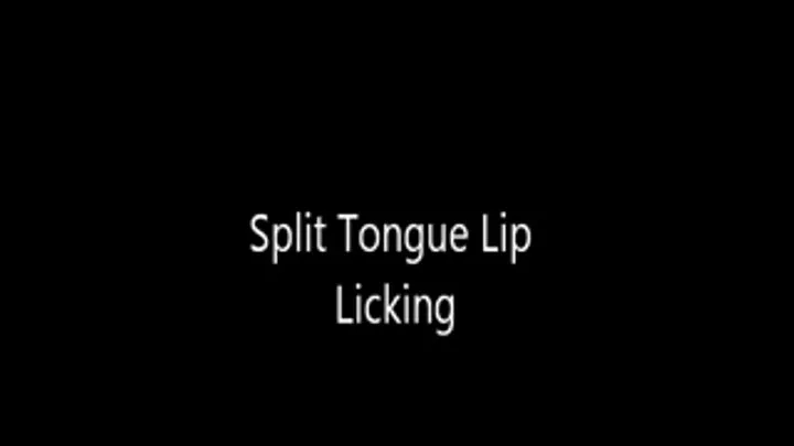 Licking My Lips with a Split Tongue