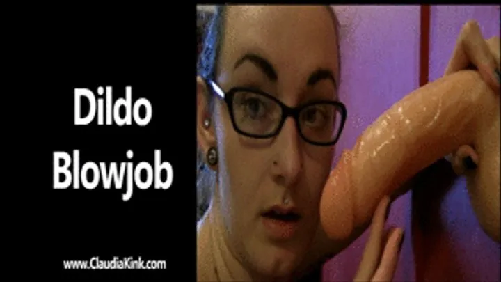 Realistic Sloppy Dildo Blowjob