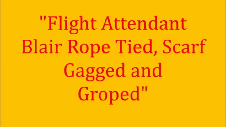 "Flight Attendant Blair Rope Tied, Scarf Gagged and Groped"