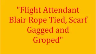 "Flight Attendant Blair Rope Tied, Scarf Gagged and Groped"