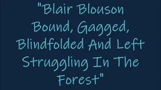 "Blair Blouson Bound, Gagged, Blindfolded And Left Struggling In The Forest"