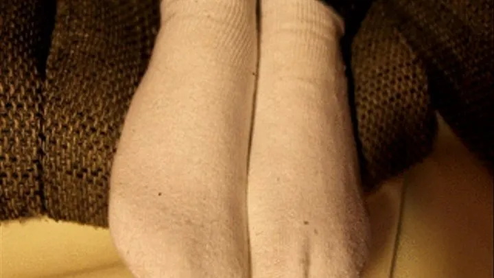 The perfect close-up to my stinky white tennis socks!