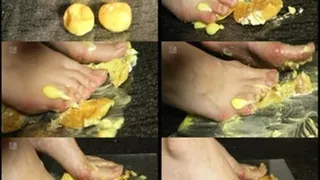 Food Mashed and Pounded by Feet!