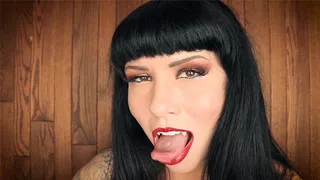 * 854x480p * Mesmerizing Vampire Goddess Commands You To Stroke With Her Wet Tongue Tease