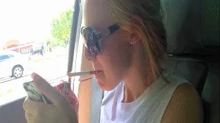 sunny marie smoking happy about twiiter.