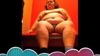 BBW Dollie belly play in dressing room