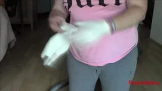 Vacuum, gloves and buttcrack