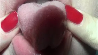 Tongue inspection closeup