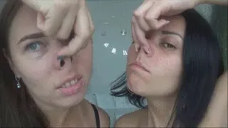 Sexy nose game and eskimo kissing JII