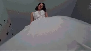 very long upskirt video wearing a wedding dress III