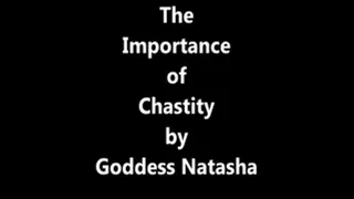 Importance of chastity