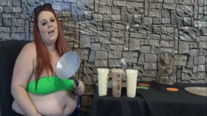 SexySignatureBBW Extreme Mcdonald's Milkshake Funneling!