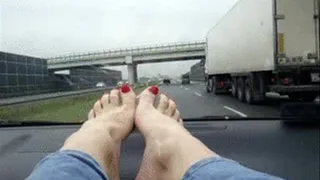 Teasing during fast driving:)