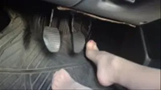 Mistress overtaking shoeless on highway