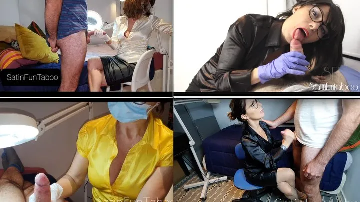 4 clips in 1 Doctor medic satin blouse SPECIAL