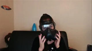 Gas Mask Tease Masturbation