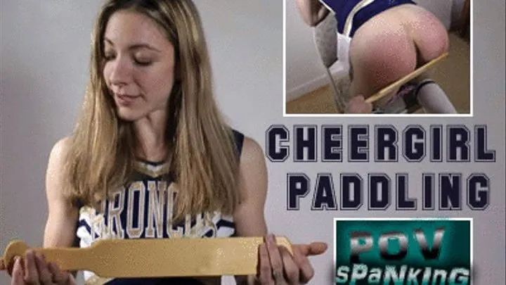 A Cheergirl's Bare Bottom Paddling