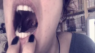 Deep throat, long tongue and big big tonsils