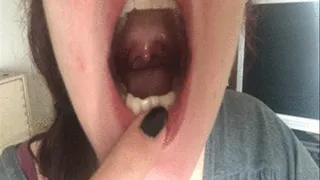 Mouth, big tonsils, long tongue, deep throat