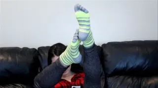 Toe Socks on the Couch