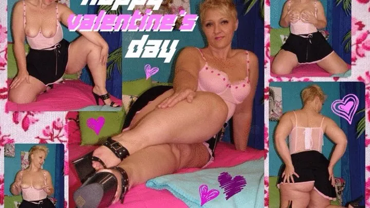 Valentine'sDAY v6: pinkBUSTIER toying,fingering&CUMMING!