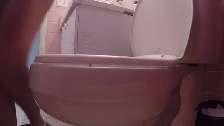 Sunday SIde Cheek view TOILET FETISH watch me wipe