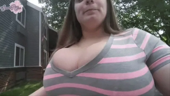 Busty Girl Going On A Walk