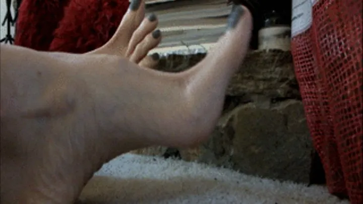 Long toes wiggling up close