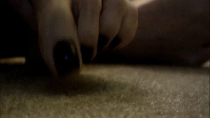 Super tight view of Violet's long sexy toes wiggling