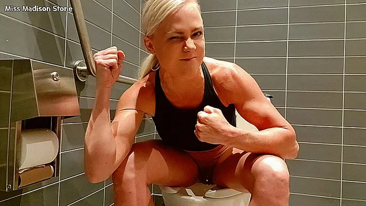 Bodybuilder Public Toilet Slavery