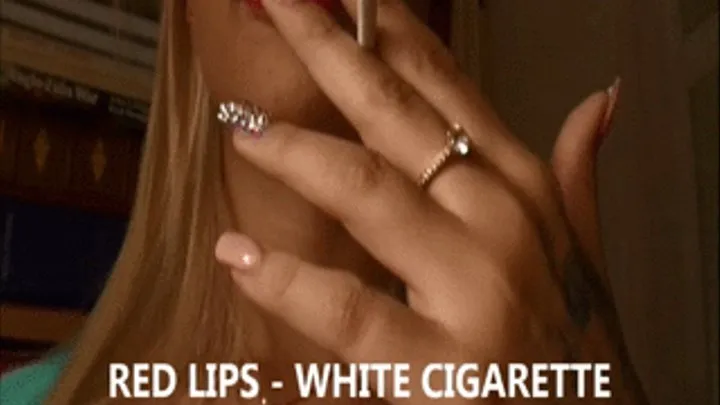 RED LIPS - WHITE CIGARETTE