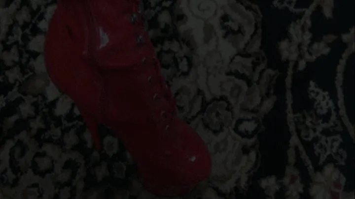 Mistress Raven Shows Off Her Red Patent Leather Boots Part 2