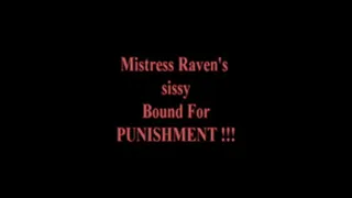 Mistress Raven Bounds Sissy On Cross For Punishment