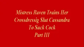 Mistress Raven Trains Cross-dressing Slut To Suck Cock Part 3